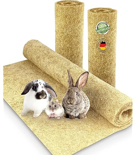 Tappeto Per Roditori Realizzato Al 100% In Canapa, 120 X 60 Cm Spessore 5 Mm Confezione Da 2 Pezzi Per Tutti I Tipi Di Animali Di Piccole Dimensioni 2 - Foto 9