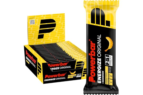 Powerbar - Energize Original - Banana Punch - 15x55g - Barre énergétique riche en glucides - Magnésium et sodium