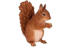 VIVID ARTS Real Life XRL-RS05-B - Scoiattolo rosso seduto in resina, decorazione per la casa o il giardino