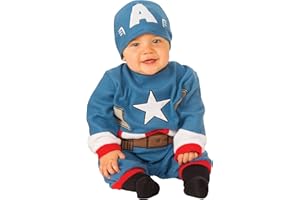 Rubie's Baby Captain America Marvel per Neonati (0 - 6 mesi) (510361-NB)