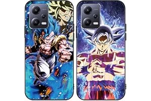Eouine 2 Piezas Funda para Xiaomi Redmi Note 12 5G 6.67'' con Cool Anime Cute Protector Manga Cartoon Covers Antichoque Suave TPU Protectora Carcasa Animadas Case para Xiaomi Redmi Note 12 5G