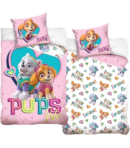 PAW Patrol 4-Piece We Are a Team Skye Toddler Bedding Set, Pink, Girl