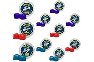 Putty Buddies Super Soft Comfortable Original Swimming Earplugs for Kids (Block Water) 10-Pair Blue/Red/Teal