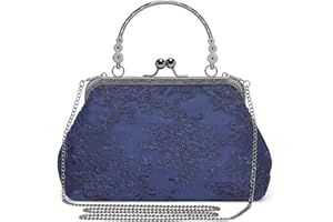 BAIGIO 1920S - Sac de soirée vintage pour femme - Avec perles - Élégant sac à main - Sac à bandoulière pour fête, mariage, banquet