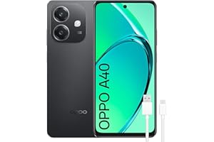 OPPO A40 - Smartphone Libre, 8GB(4GB+4GB) 128GB, Pantalla HD+ LCD 6.7", Cámara 50+2+8 MP, Android, Batería 5100mAh, Carga Rápida 45W - Negro