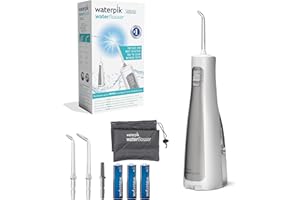 Waterpik Cordless Freedom Water Flosser, Portable and Waterproof Battery Powered Dental Plaque Removal Tool, Ideal for Travel, Small Bathrooms or In-Shower Use, White (WF-03UK010), White