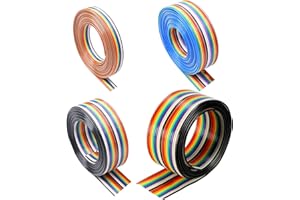 HUAZIZ plat en ruban IDC Câble 10/14/16/20, pas de 1,27 mm Câble en 12 m, 10/14/16/20 plat en ruban IDC pour connecteurs 2,54 mm