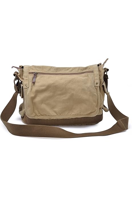 Sacca Da Mare Uomo Borsa A Tracolla Vintage Militare Cotone