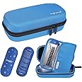 JAKAGO Insulin Cooler Travel Case with 3 Ice Packs & Temperature Strip for Insulin Pens & Medicine Cool Storage (Blue)