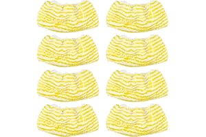 QITIXI:OU 8er Set Bodentuchset Zubehör für Kärcher Dampfreiniger SC 2/3/4/5, 8 Überzüge Klettverschluss-System ist Einfach zu Installieren, Einfach zu reinigen und auszutauschen