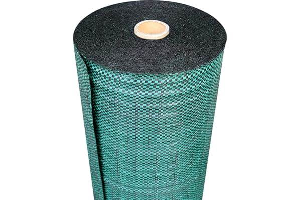 Toile de paillage tissée 130g/m² - Rouleau - Géotextile Anti-Mauvaises Herbes Haute résistance - Coloris Vert - Usage Jardin, allées, Cultures (2,07x25m)