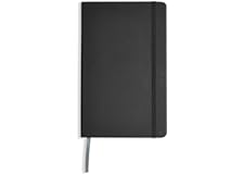 Amazon Basics Classic Notebook, Line Ruled, 240 Pages, Black, Hardcover