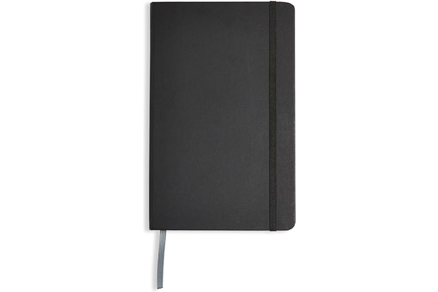 Cuaderno clásico Amazon Basics, tamaño A5, cuaderno diario para oficina, escuela, casa, escritura y toma de notas, cuadricula