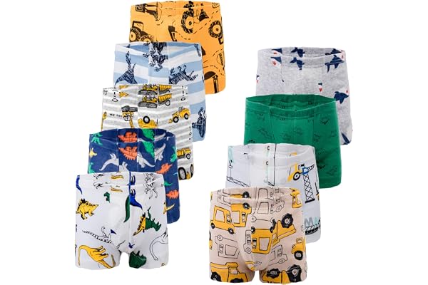 JackLoveBriefs Boys Cool Cotton Boxer Brief Underwear (Pack of 9)