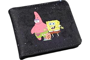 Koecya Wallet for Boys Wallets for Girls Kids Teens Leather Wallet Cute Kawaii Cartoon Aesthetic Character Design Fun Purse Credit ID Card Slim Thin Bi-fold Small Coin Pouches Minimalist,Star