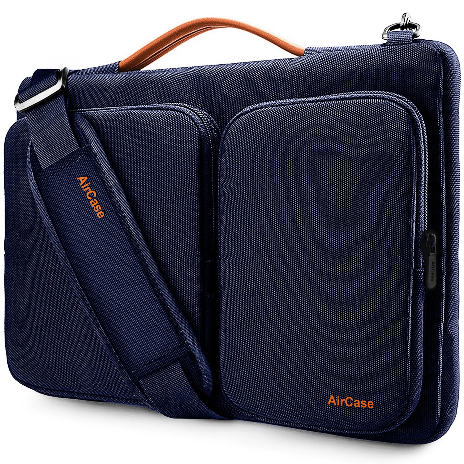 AirCase Laptop Bag Messenger Bag Sleeve for 33.02 cm (13-Inch)/ 35.56 cm (14-inch) Laptop | 2-Multi Pocket (Blue)
