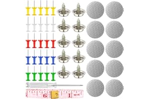 Royouzi 65 Pezzi Kit Riparazione Cielo Auto, Riparazione Automobilistica Rivetti Pulsante di Riparazione, Riparazione Rivetti Pulsante a Auto Tetto Cielo Rivestimento di Padiglione per Tutte Auto