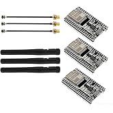 DUBEUYEW 3 Pack ESP32-WROOM-32U ESP32 DevKitC V4 with Antenna Kit