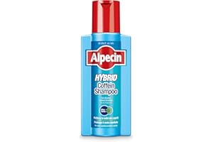 Alpecin Champú Hybrid Coffein 1 x 250 ml – Adecuado para el cuero cabelludo sensible o picazón, es el champú de cafeína que previene la caída del cabello.