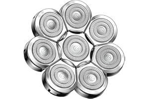 Lovcoyo Shaver Heads, 8D Blade Heads, Universal Replacement Blade Shaver for Men, Silver, 56.0 grams
