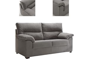 Tanuk Sofá DELLING 3 PLAZAS Gris Perla 185x90 3 Plazas Desenfundable Fabricado en España Sistema de Limpieza ACUALINE (Envío y Subida a Domicilio Incluidos)