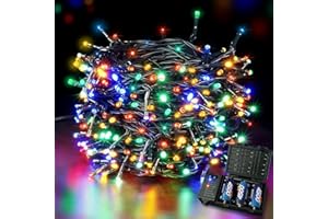 JIAABCHOMO Battery Fairy Lights Outdoor, 40M 300 LEDs Christmas Lights with 8 Modes&Timer String Lights Battery Powered Waterproof Multicolor for Bedroom Garden Party Tree Decorations.