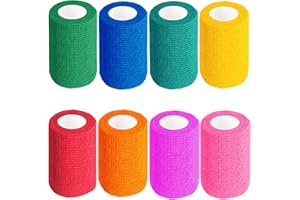 ADMITRY BILGETA Selbstklebender Verband, 8 Rollen x 7,5cm x 4,5m Pflaster Rolle Verbandsmaterial, Elastische Binde Bandage Fixierbinde Haftbandage Selbstklebend