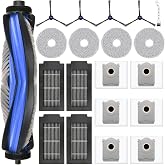 20 Stück Zubehör für Ecovacs Deebot T50 Omni/T50 Pro Omni/Gen 2/Gen 3 | Saugroboter, Mit 1 Hauptbürste, 6 Staubbeutel, 4 Wisc