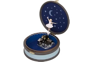 TROUSSELIER Boîte à musique animée Trousselier, fétiche de Félicie, personnage du dessin animé Ballerina, avec ballerine dansante - Le lac des cygnes (P. I. Tchaïkovski)