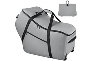SCTEL Car Seat Travel Bag Fits All Nuna Pipa & Doona, Silent Wheels, All-Around Protection, Grey, Unique Fashion Design