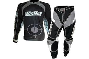 WinNet Completo Tuta da Moto Cross Enduro Quad per Adulto Maglia + Pantalone