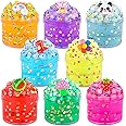 8 Pack Crystal Slime Kit, Jelly Cube Crunchy Slime, Includes 8 of Slime Add-ins, Kids Slime Stress Relief Toy, Valentine's Party Favors for Girls & Boys, Slime Advent Calendar 2024