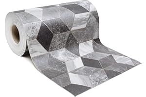 Giuri Tessuti - PASSATOIA per Cucina in Vinile - Tappeto Runner Antiscivolo e Lavabile in PVC - Largo 50 cm (280 CM, CUBI MARMO)