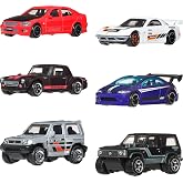 Hot Wheels Japon Temalı &Ccedil;oklu Arabalar, JLB23 | 6'lı Set 1:64 &Ouml;l&ccedil;ekli D&ouml;k&uuml;m Japon Oyuncak Arabaları, Y&uuml;kseltilmiş Deko, JLB23