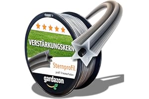 Gardazon Trimmerfaden mit Verstärkung - 2mm x 100 m Vorsicht - extrem scharf - (Sternprofil) Freischneider Faden Universell - Mähfaden für Motorsense - Ersatzfaden für Rasentrimmer - Nylonfaden