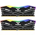 TEAMGROUP T-Force Delta RGB DDR5 Ram 32GB (2x16GB) 6400MHz PC5-51200 CL32 A-DIE Desktop Memory Module Ram for 600 700 Series Chipset XMP 3.0 Ready Black - FF3D532G6400HC32ADC01