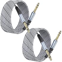 RUXELY Cavo Audio Jack 6.3 Mm - 3M, 2 Pezzi, Cavo Bilanciato TRS Per Chitarra E Amplificatore - Foto 2