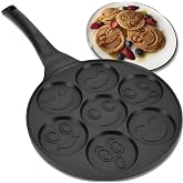 Retoo 7 Cavity 26.5cm Non-Stick Pancake and Egg Pan | Aluminum, 3" recesses, depth 0.31", electric, gas and ceramic, not suit
