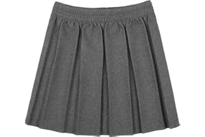 Hiffy Girls Kids School Uniform Box Pleated Elasticated Waist Skirt Age 2-13 Years