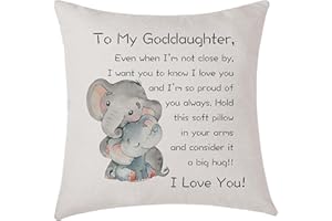 AMZKWY To My Goddaughter Gifts from Godmother Godfather Cushion Cover Throw Pillow Cover Birthday for Her (Goddaughter)