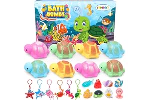 FUNCREVITY Badebomben für Kinder, Badebomben mit Überraschung im Inneren, super süße Kinder Badebomben für Weihnachten und Geburtstag Geschenk