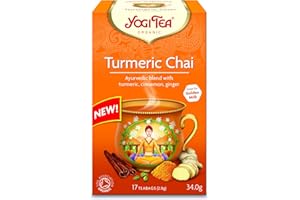 Yogi Tea, Turmeric Chai, Organic Herbal Tea, Great for Golden Milk, Blend of Turmeric, Cinnamon and Ginger, 6 Packs x 17 Tea Bags (102 Teabags Total)