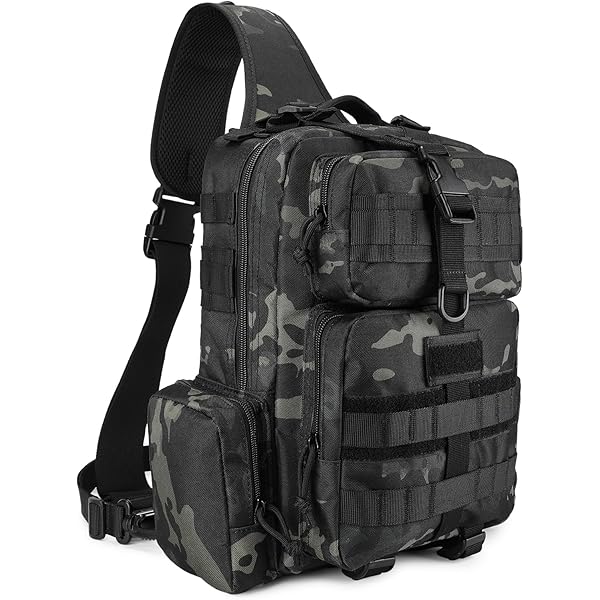 Zaino Tattico Monospalla Huntvp Con USB - Borsa Petto Militare Per Sport E Outdoor - Foto 6