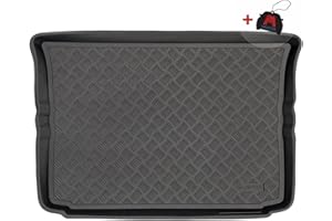 M MOTOS Tapis de coffre en PE pour Dacia Spring depuis 2021 Rendez votre voyage plus confortable grâce à ce tapis de voiture durable - Tapis de coffre de voiture tout temps, protection contre les sali