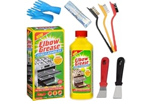 TURKEYMILK Oven Cleaning Kit Containing Elbow Grease Oven Cleaner, Disposable Gloves, an Oven Rack Bag for Two Racks and a Set of 5 Cleaning Tough Tools for Thorough Cleaning of Even the Dirtiest Ovens.
