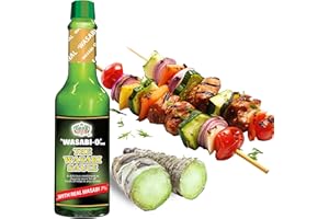 WASABI-O Wasabi Sauce With Wasabi Premium, Wasabi Hot Sauce For Sushi, Sour Sauce, Roast Beef, Roasted Veggies & More,Wasabi peas, Vegan, Vegetarian, Gluten-Free, 62g