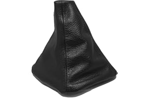 JPstraps - Cuffia Leva Cambio Accessorio Interno per Auto Compatibile per Ibiza 1993-2001 100% Vera Pelle Colore Nero