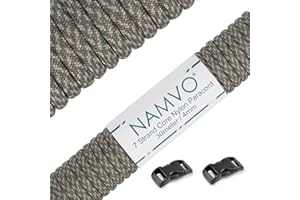 Namvo 550 Paracord Mil Spec Tipo III Cable de paracaídas de 7 Cuerdas Longitud 100 pies / 30 Metros -Camuflaje ACU (Camuflaje Digital)