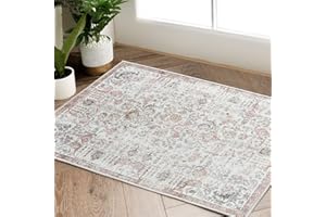 ‎TOPICK TOPICK Läufer 60x150cm Rot Teppiche Vintage Teppichläufer Flur Retro Faltbar Dünner Waschbar Teppich Multi Floral Boho rutschfeste für Innenbereich Badezimmer Küche Schlafzimmer Wohnzimmer