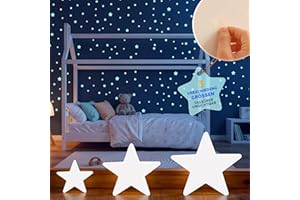 ‎LILIMAUS LILIMAUS Leuchtsterne Kinderzimmer [100 Stck.] - SELBSTKLEBEND - Leuchtende Sterne für Kinderzimmer Deko - Glow in the dark stars - Leucht Sternenhimmel - Leuchtsticker Aufkleber leuchtend im Dunkeln